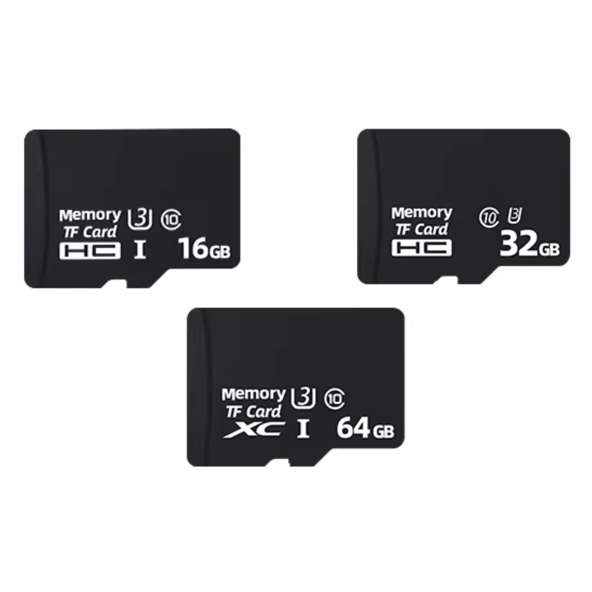 TF Mini SD Cards lineup: 16GB, 32GB and 64GB microSD cards