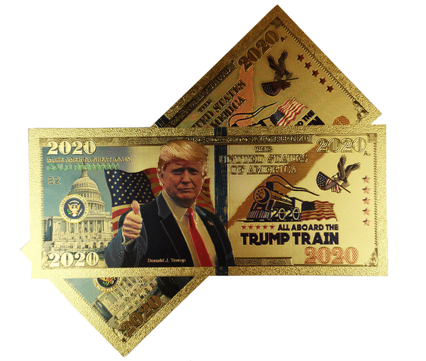 All Aboard The Trump Train 2020 24K Gold Bill