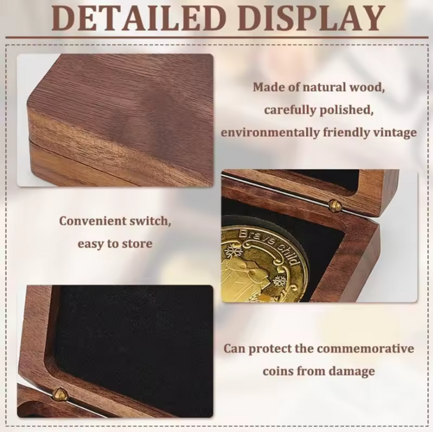 Wood Coin Case