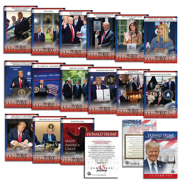 Donald Trump 15 Card First Term Set