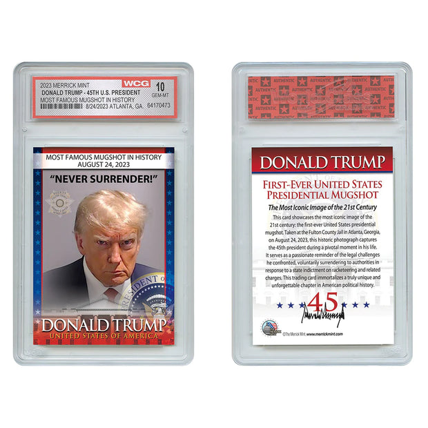 Trump Mugshot Collector Trading Card