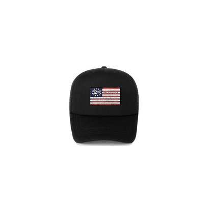 2nd Amendment Hat front view with the 2A flag patch, on white