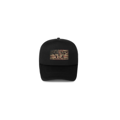 2nd Amendment Trump Hat front view with the TRUMP 2nd Amendment patch, on white