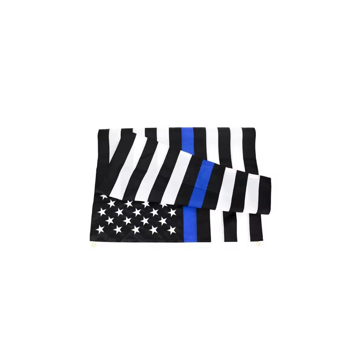 Thin Blue Line Flag folded to show the stars and the blue stripe