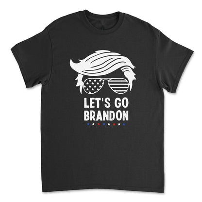 Let's Go Brandon T-Shirt front view laid flat on white