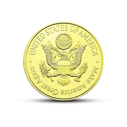 Abraham Lincoln Gold-Plated Coin reverse: eagle and shield, United States of America