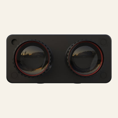 Night Vision Binoculars front view of the twin lenses