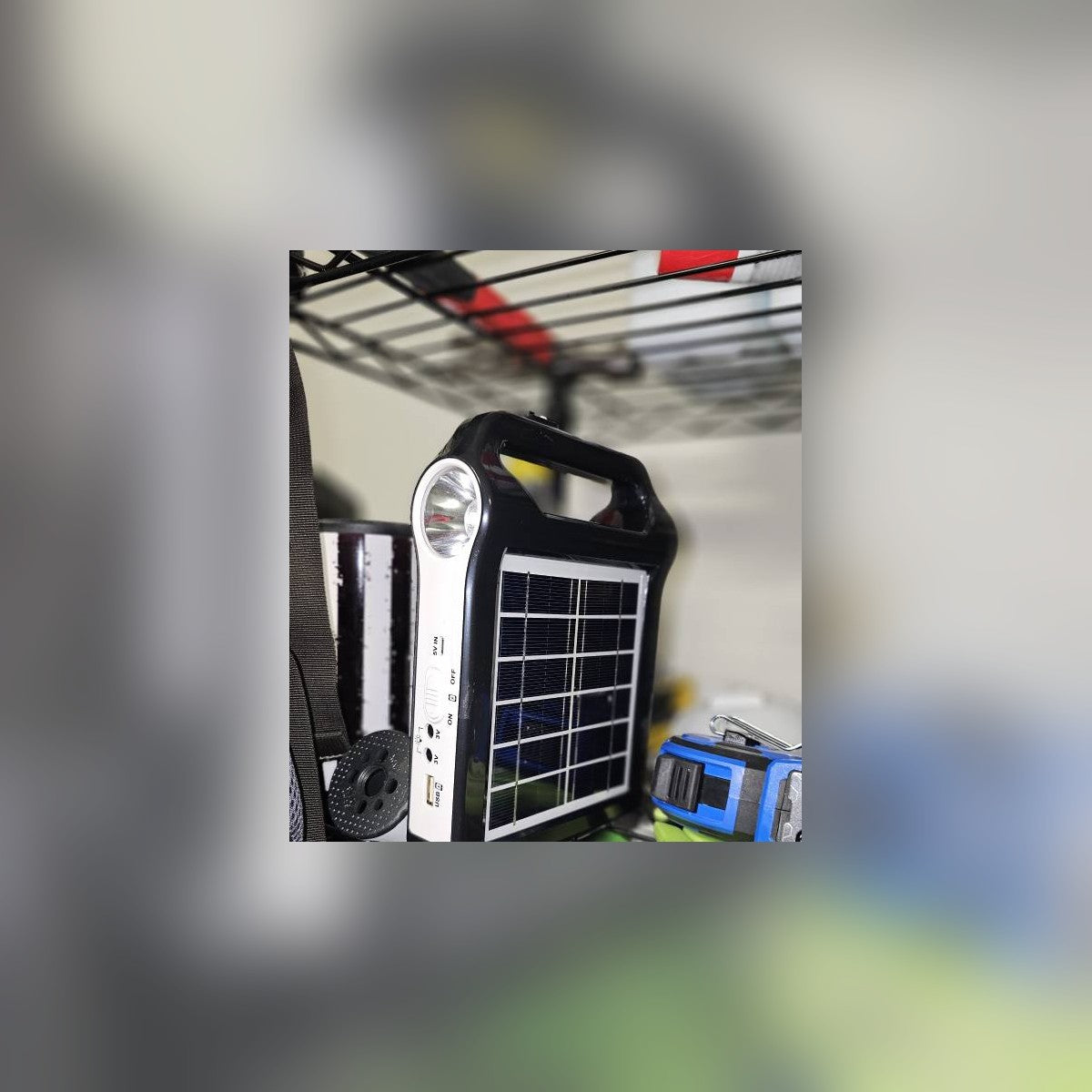Portable Power Station stored on a garage shelf, ready for an outage