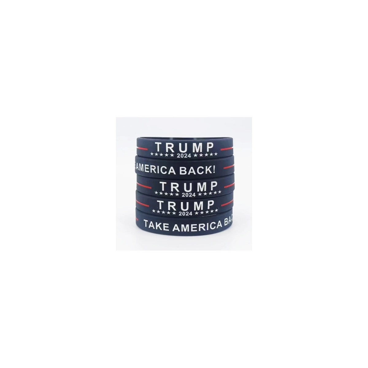 Take America Back Bracelets 6 pack stacked, front view