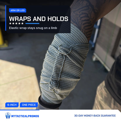 Trauma Bandage wrapped snugly around a forearm