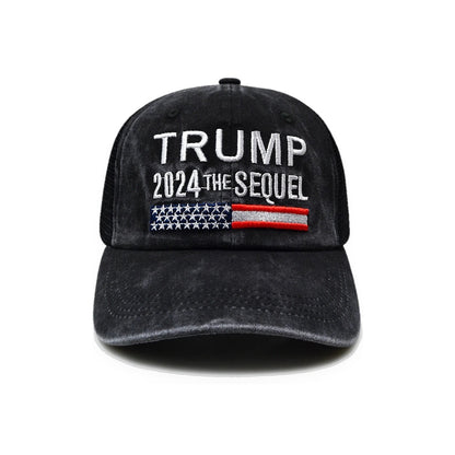 Trump 2024 The Sequel Hat front view on white