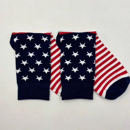 USA Flag Socks pair folded side by side